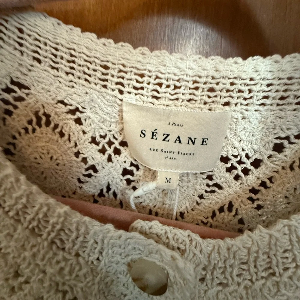 Sezane Ron Top Ecru - Size M - Picture 5 of 6
